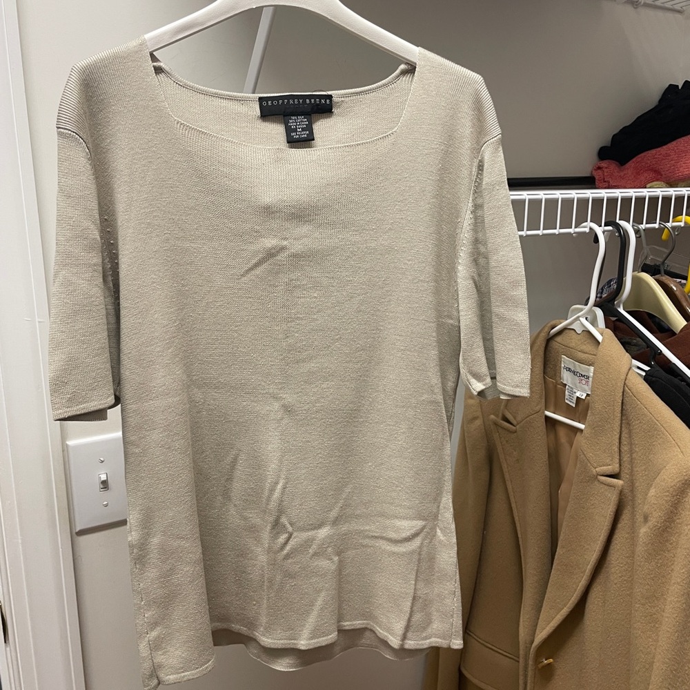 Geoffrey Beene Sport Silk-Cotton Blend Top